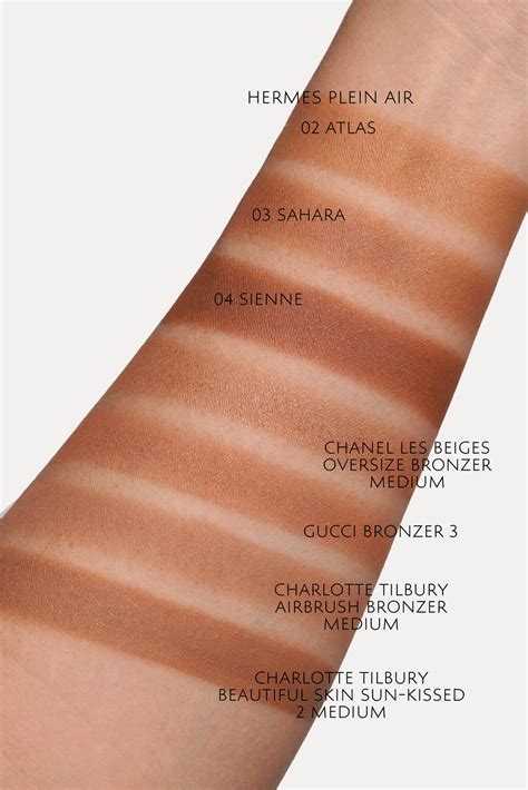 hermes bronzer swatches.